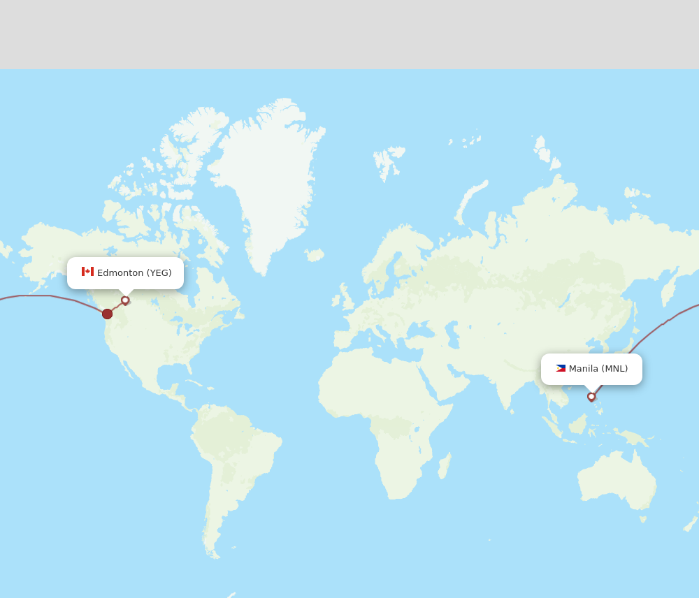 Flights from Manila to Edmonton MNL to YEG Flight Routes