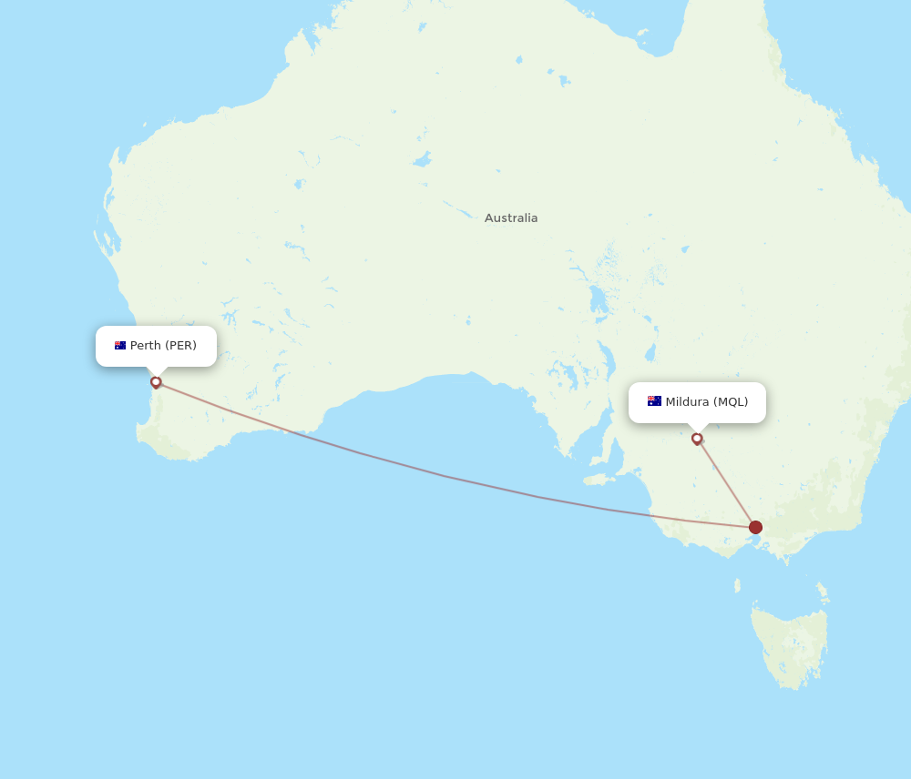 Flights from Mildura to Perth, MQL to PER - Flight Routes