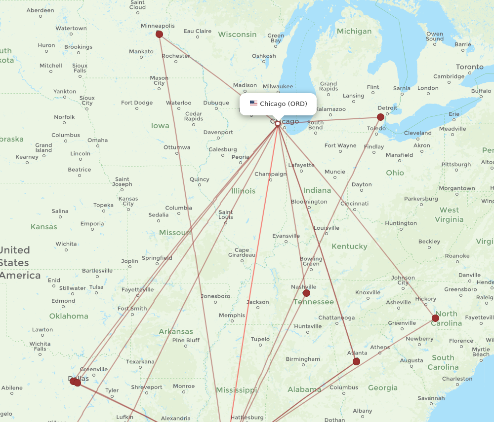 Flights from New Orleans to Chicago MSY to ORD Flight Routes