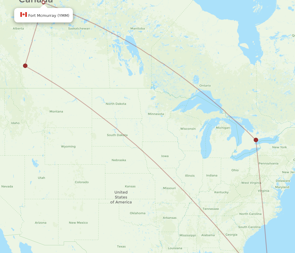 Flights from Nassau to Fort McMurray, NAS to YMM - Flight Routes