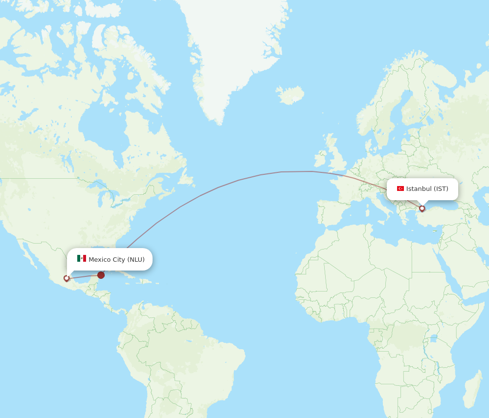 Flights From Mexico City To Istanbul Nlu To Ist Flight Routes 8190