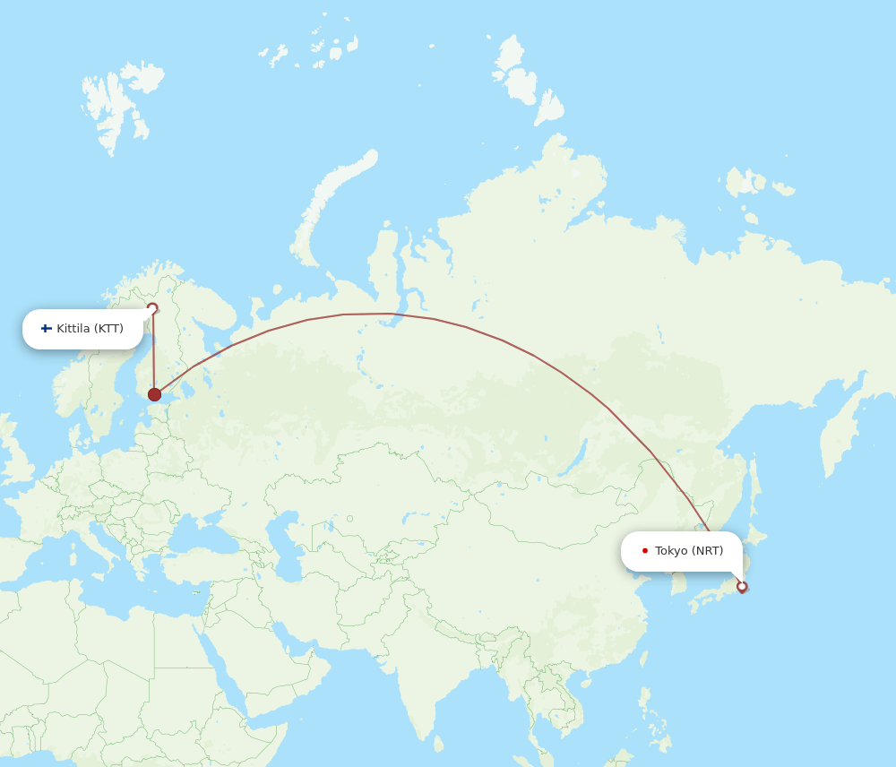 All Flight Routes From Tokyo To Kittila Nrt To Ktt Flight Routes 1298