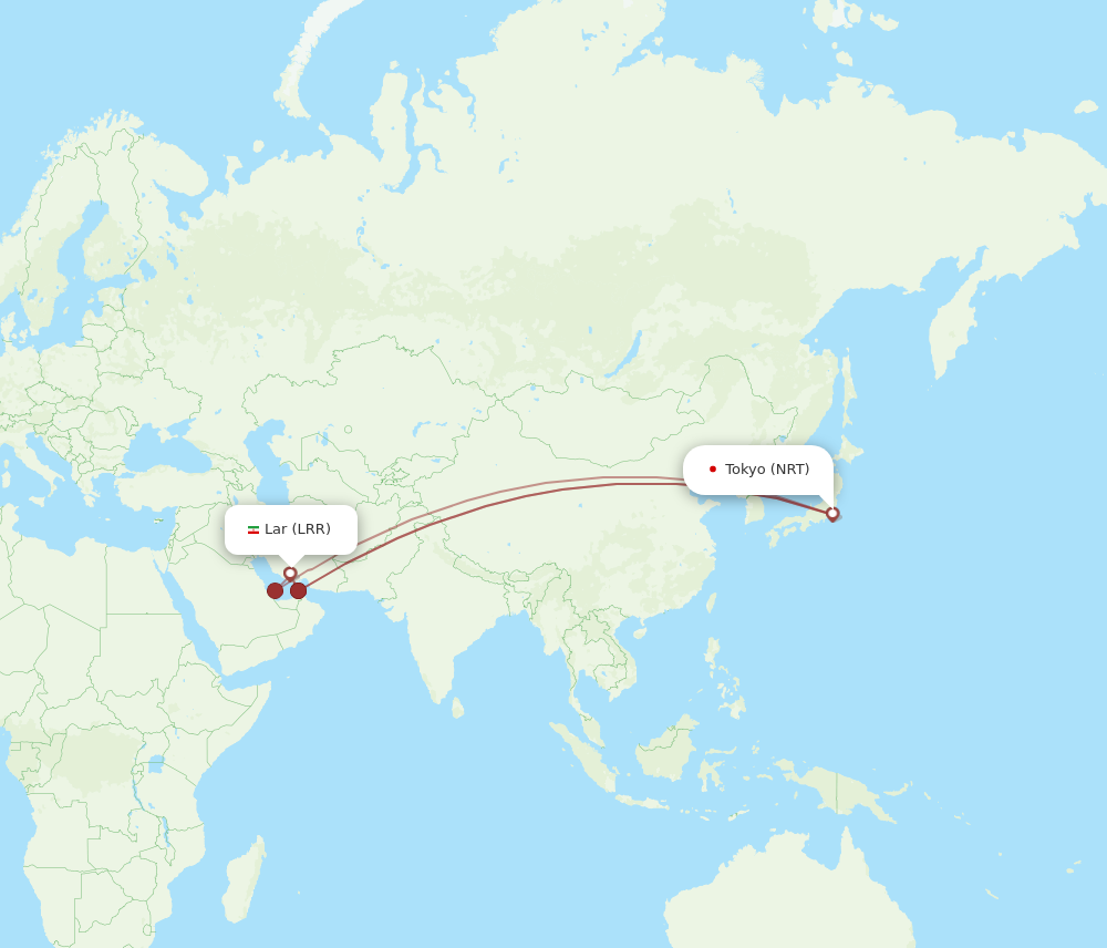 Flights From Tokyo To Lar, NRT To LRR - Flight Routes