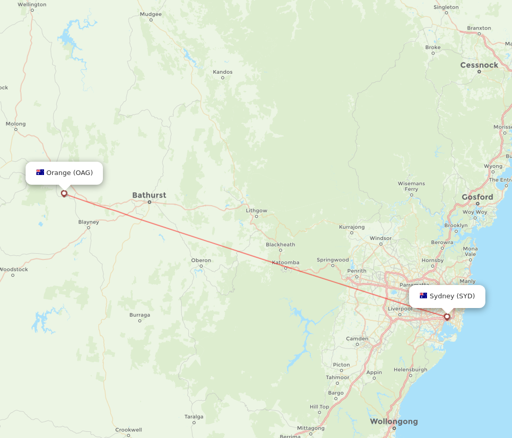 travel from orange to sydney