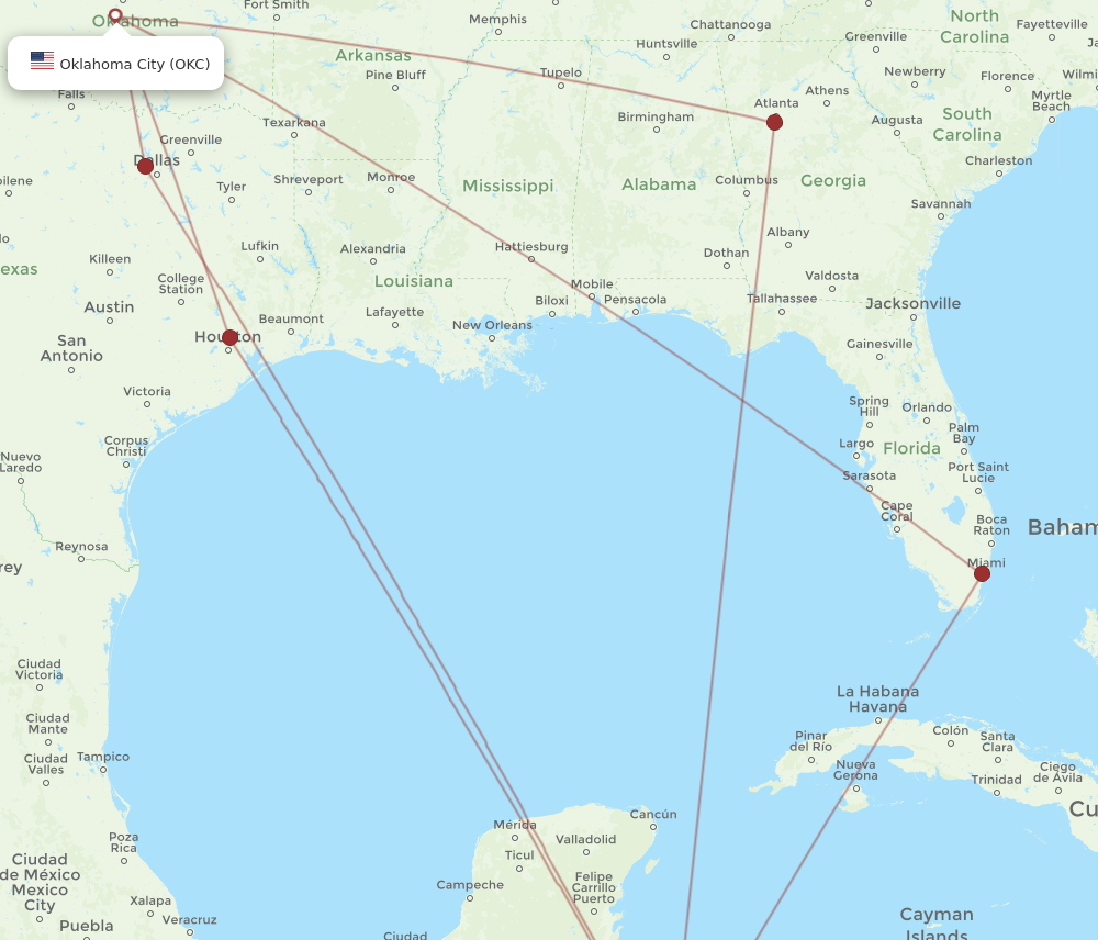 Flights from Oklahoma City to Roatan OKC to RTB Flight Routes