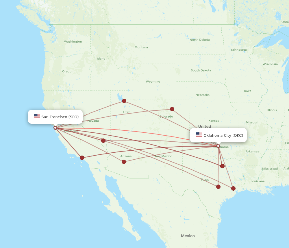 Flights from Oklahoma City to San Francisco OKC to SFO Flight