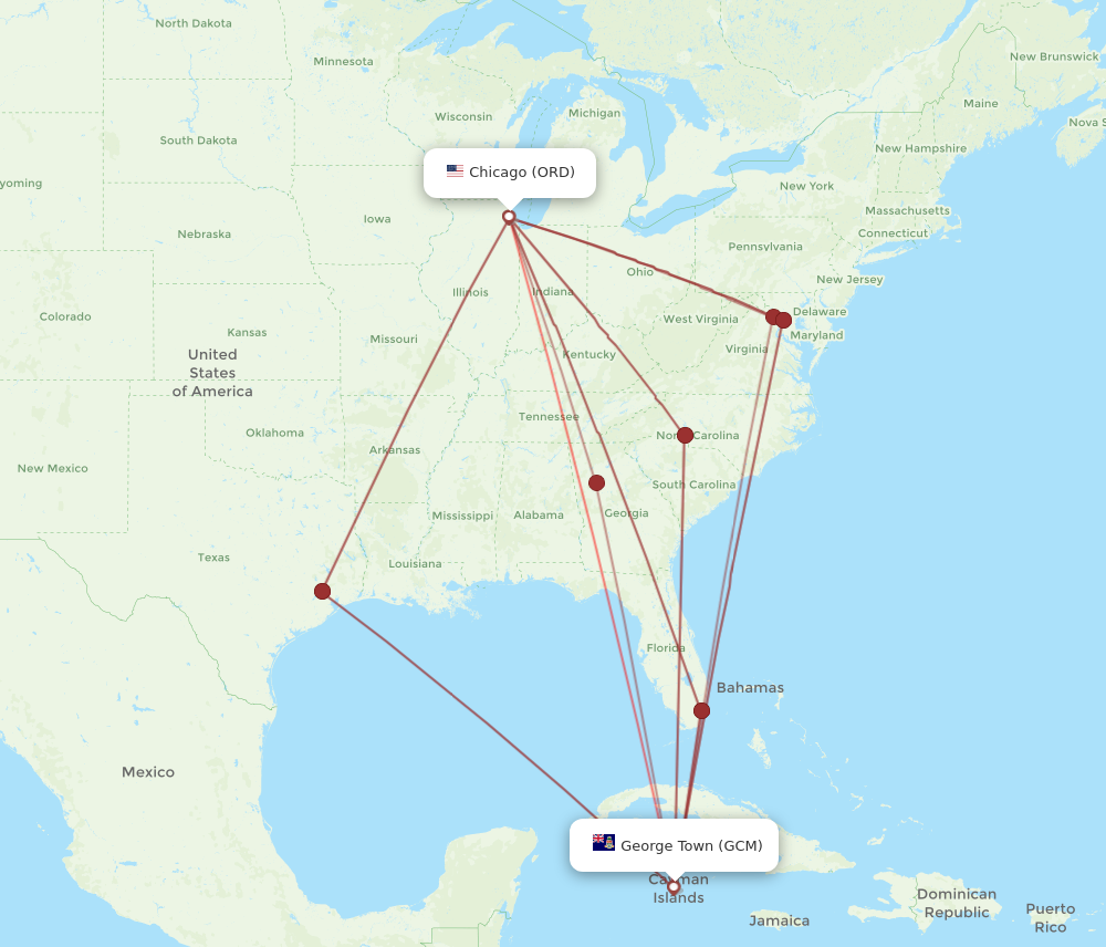 Flights from Chicago to Grand Cayman Island ORD to GCM Flight