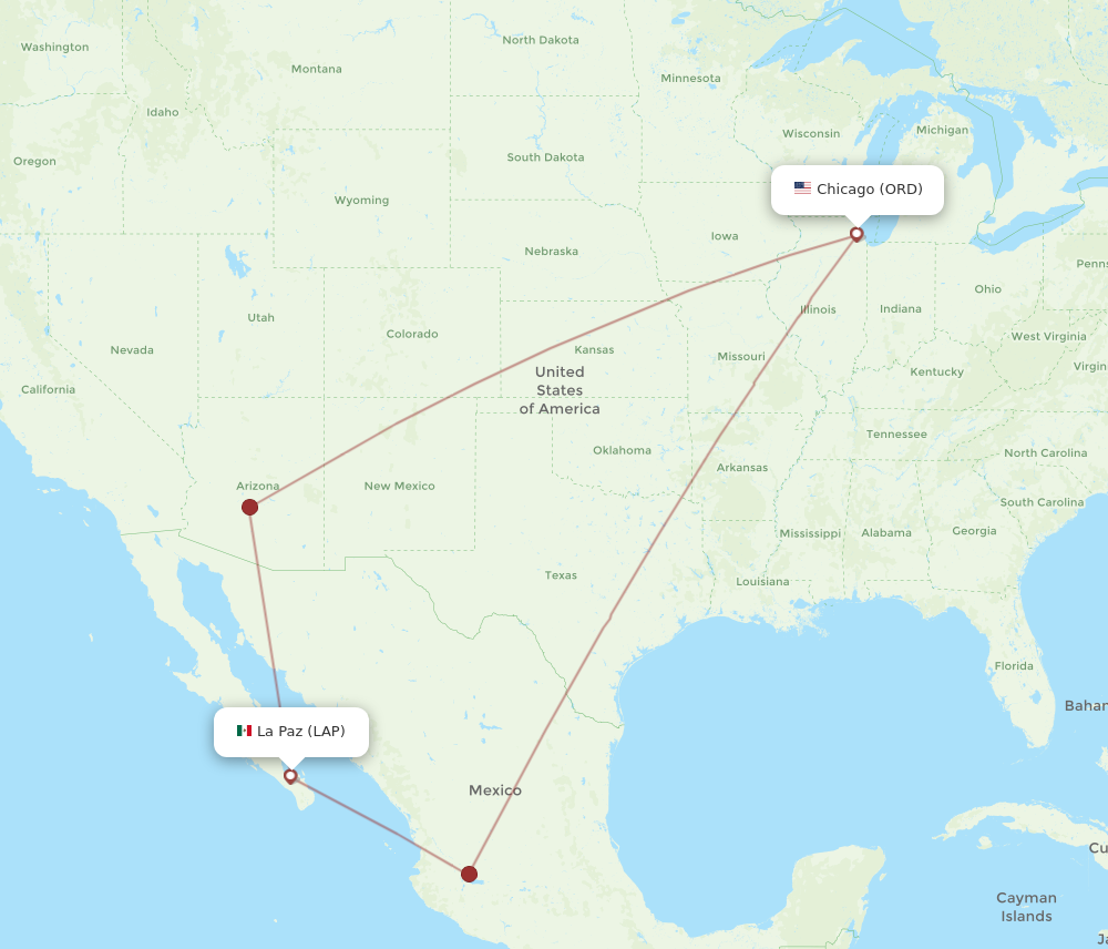 Flights from Chicago to La Paz ORD to LAP Flight Routes