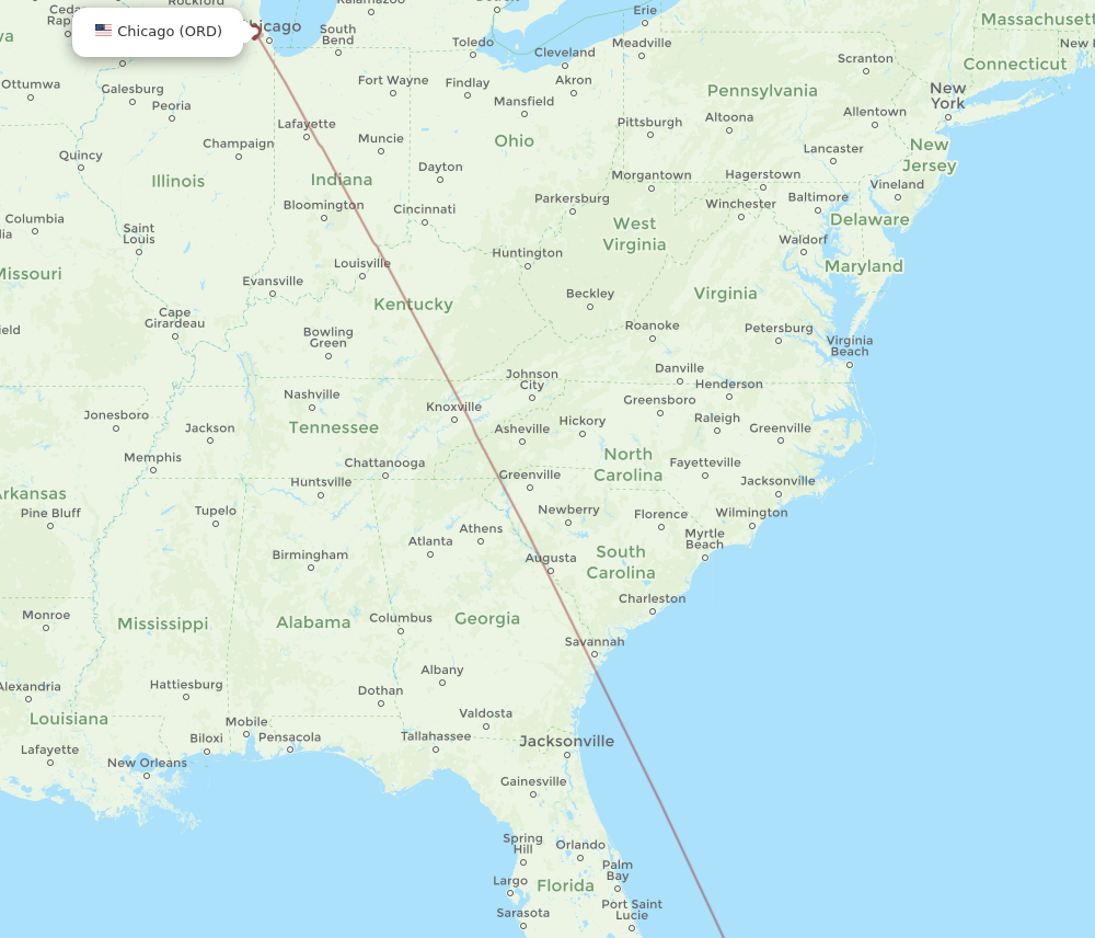 Flights from Chicago to Rock Sound ORD to RSD Flight Routes