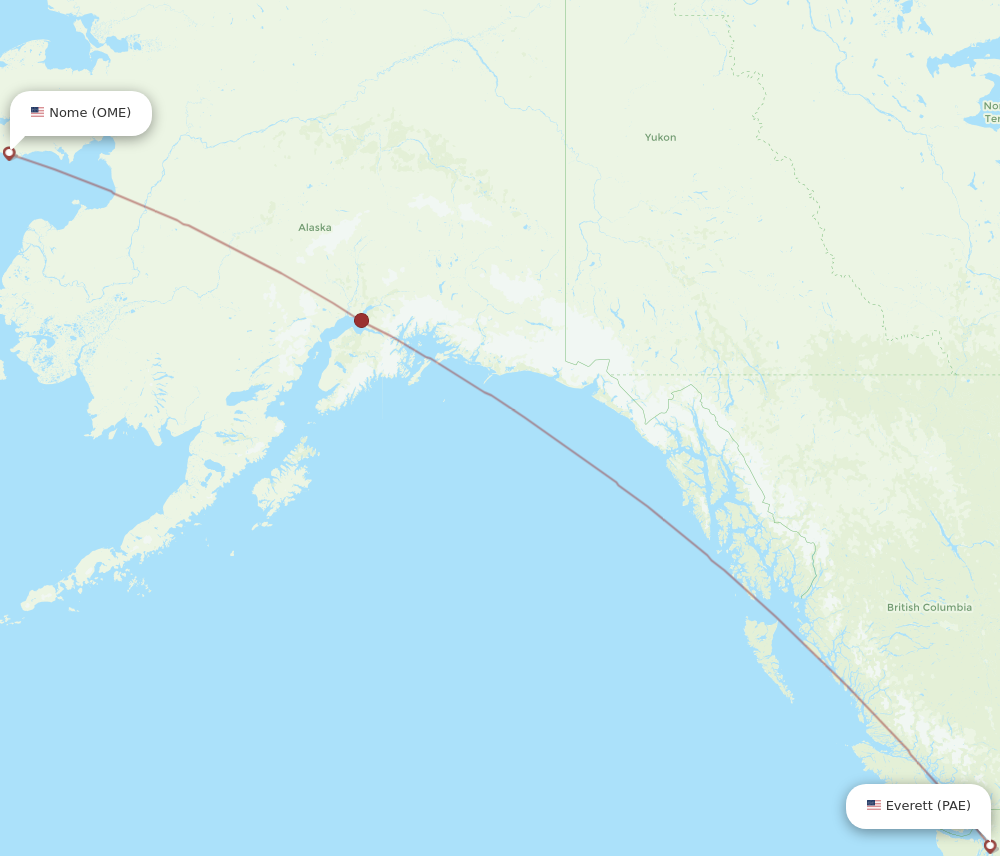 Flights From Everett To Nome Pae To Ome Flight Routes 2922