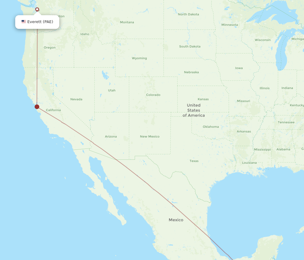 Flights From Everett To San Salvador Pae To Sal Flight Routes 4984