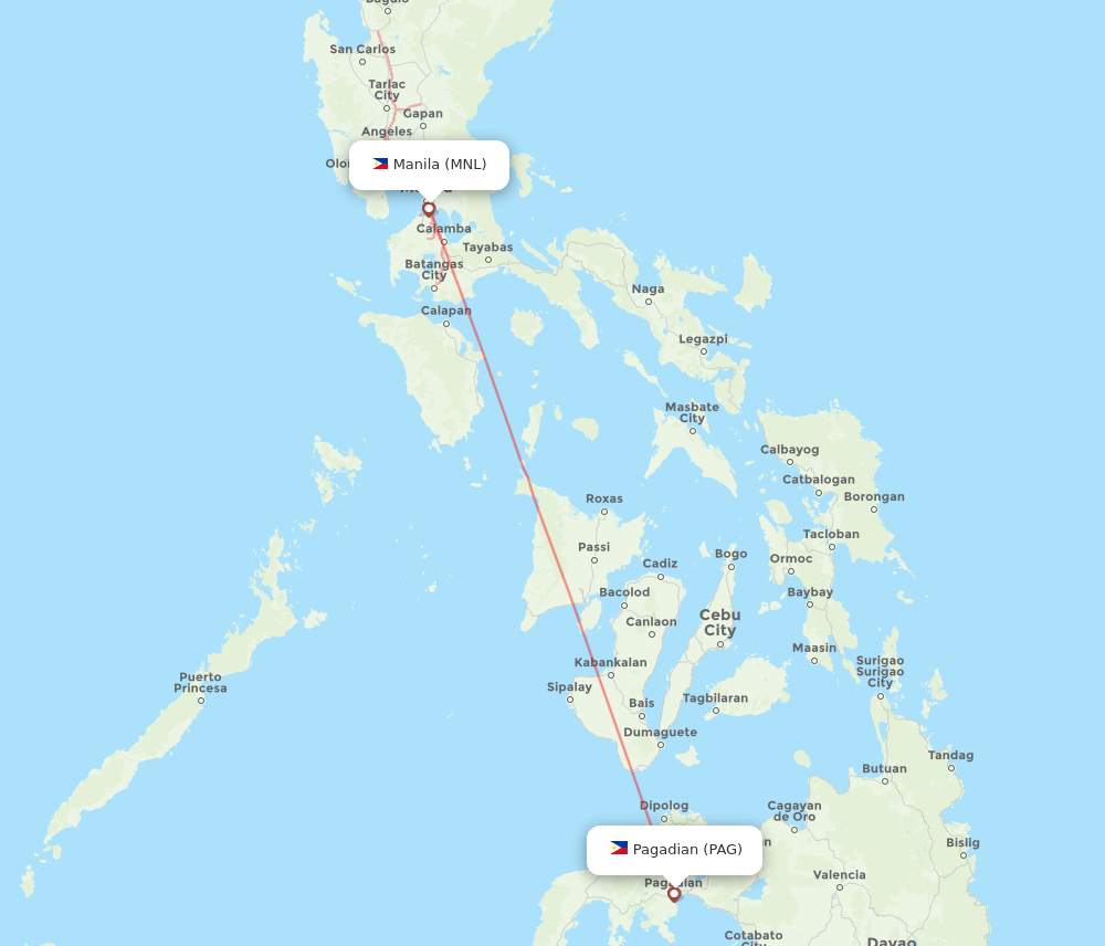 Flights From Pagadian To Manila Pag To Mnl Flight Routes 4115