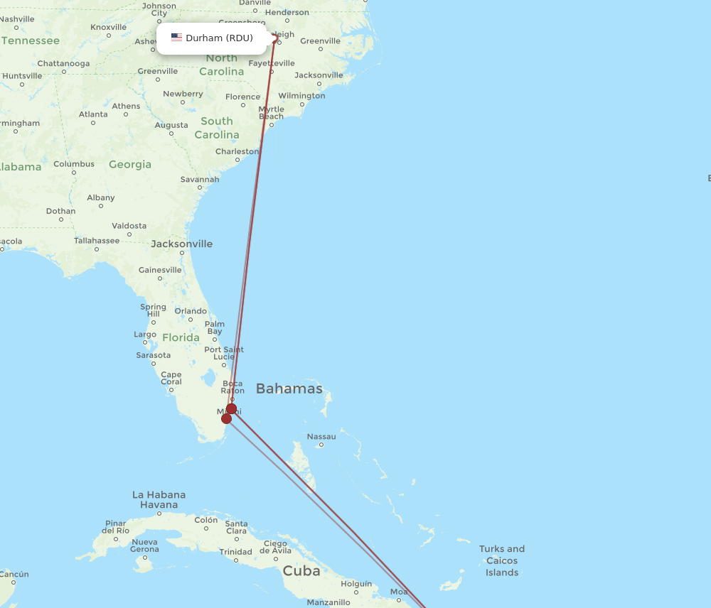 Flights from Port-au-Prince to Raleigh/Durham, PAP to RDU - Flight Routes