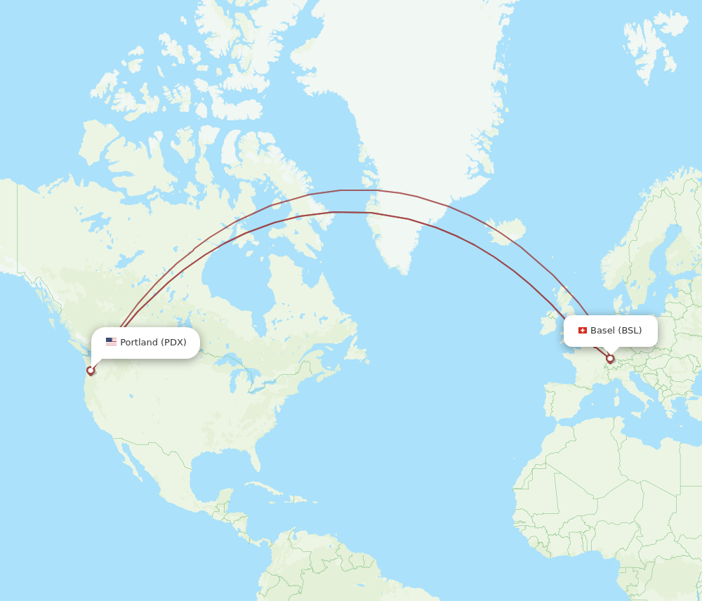 Flights from Portland to Basel Switzerland Mulhouse PDX to BSL