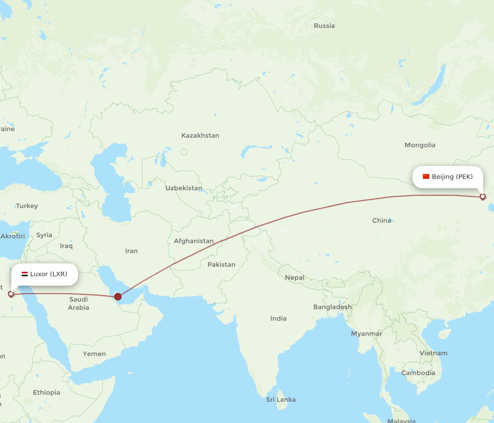 Flights from Luxor to Beijing, LXR to PEK - Flight Routes