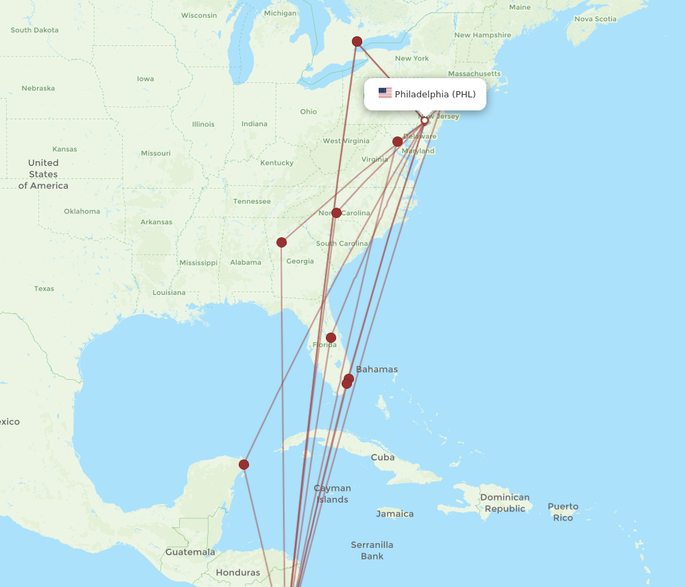 Flights from Philadelphia to San Jose PHL to SJO Flight Routes