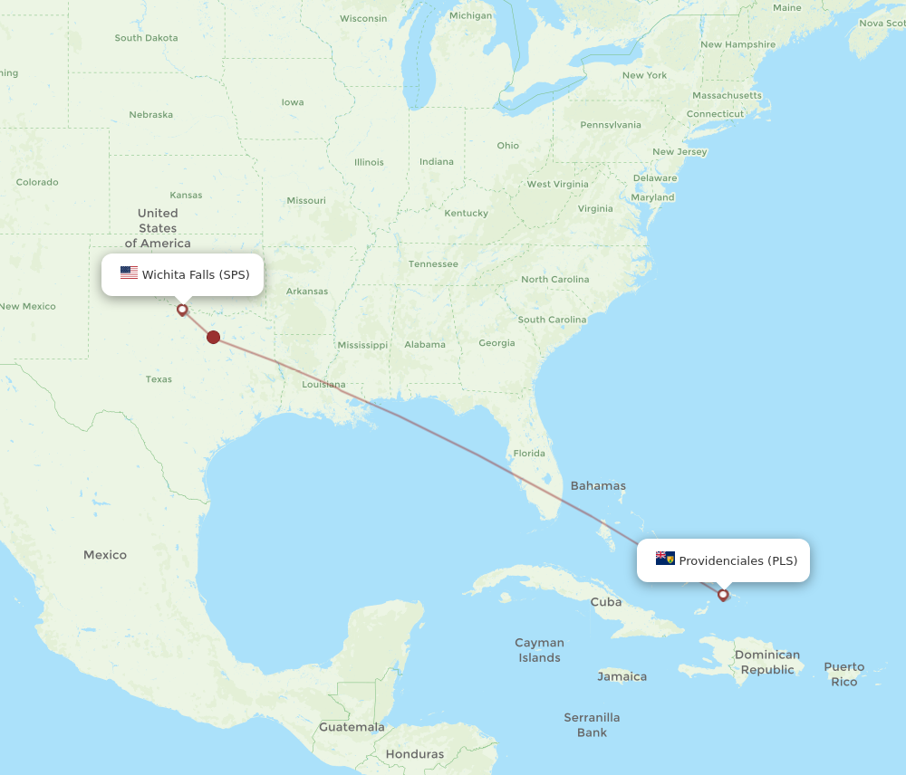 Flights from Providenciales to Wichita Falls, PLS to SPS - Flight Routes