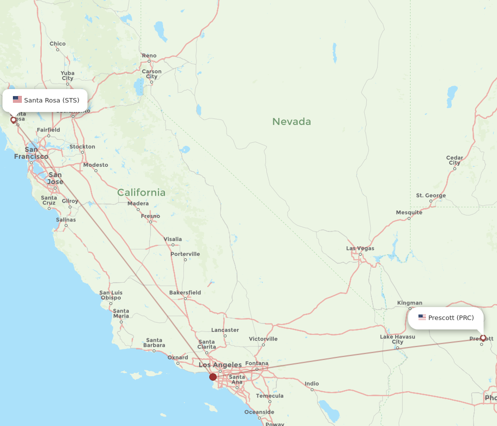 Flights from Prescott to Santa Rosa, PRC to STS - Flight Routes