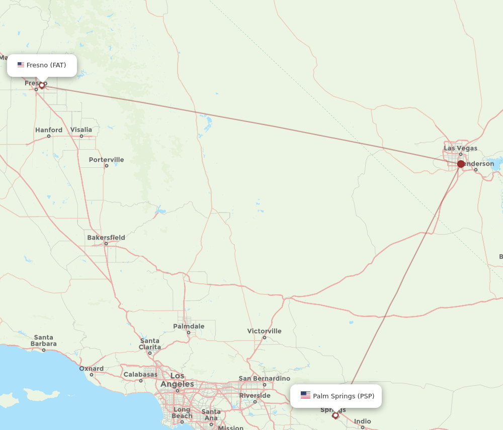 Flights from Palm Springs to Fresno PSP to FAT Flight Routes