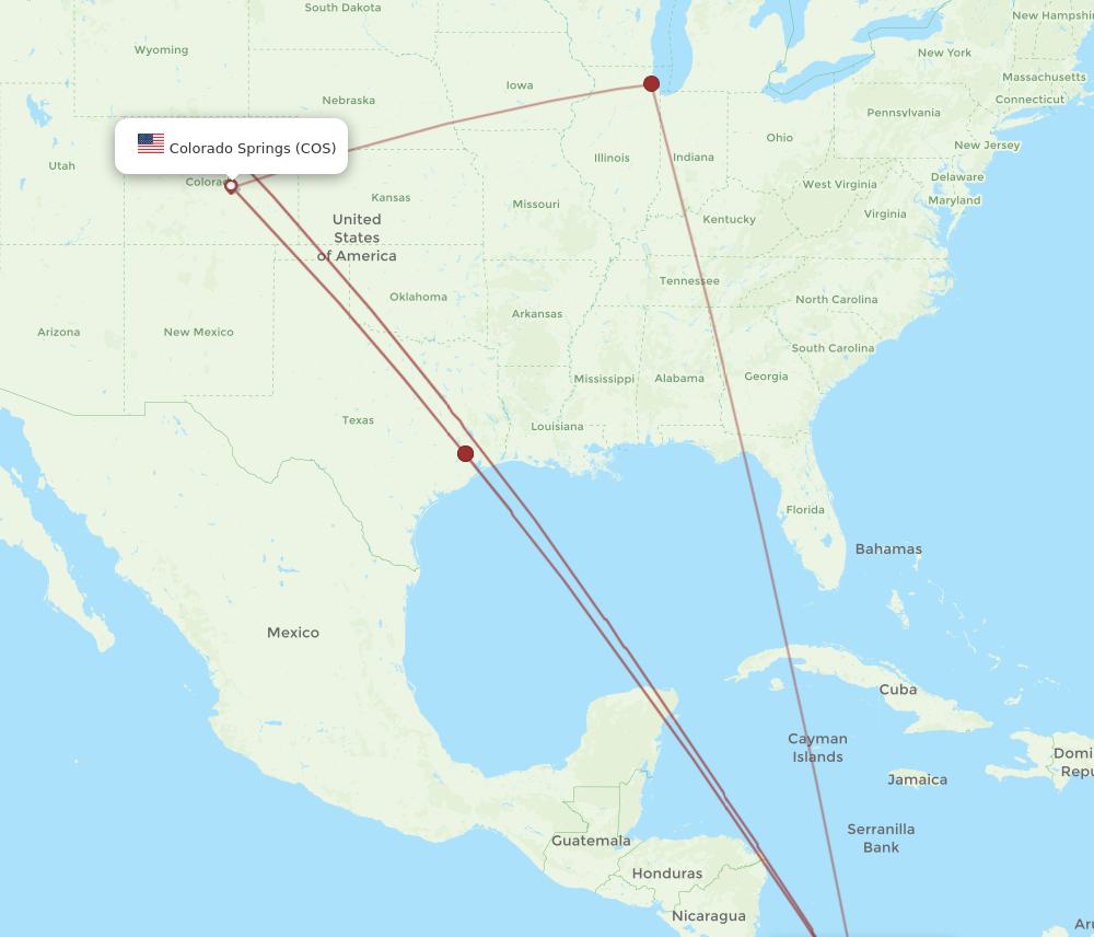 Flights from Panama City to Colorado Springs PTY to COS Flight