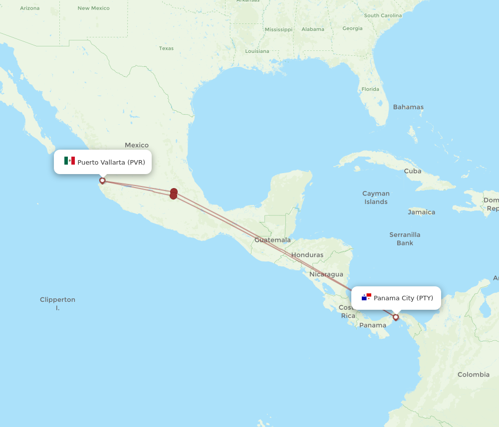 Flights from Panama City to Puerto Vallarta PTY to PVR Flight