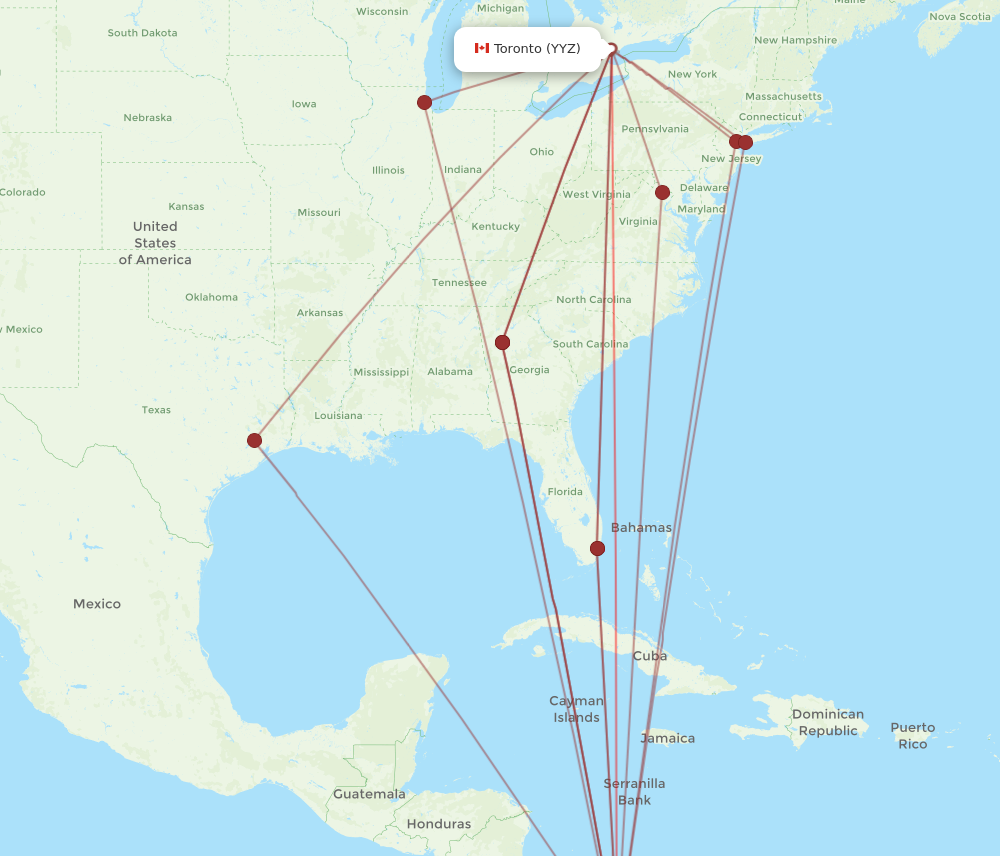 Flights from Panama City to Toronto PTY to YYZ Flight Routes