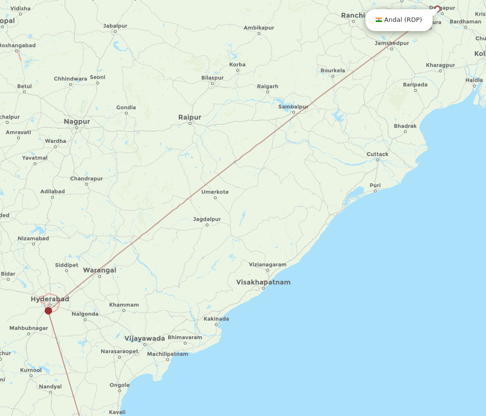 Flights From Tirupati To Andal TIR To RDP Flight Routes   RDP TIR 