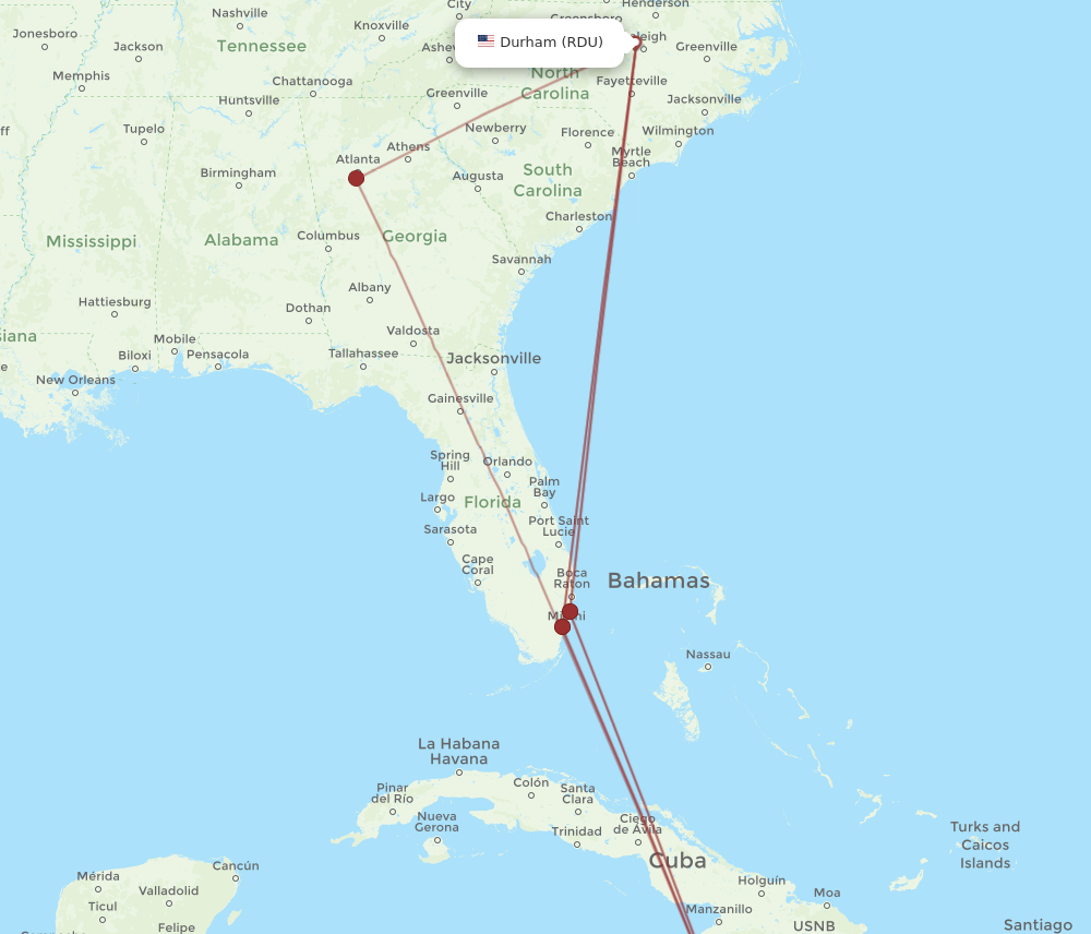 Flights from Raleigh Durham to Kingston RDU to KIN Flight Routes