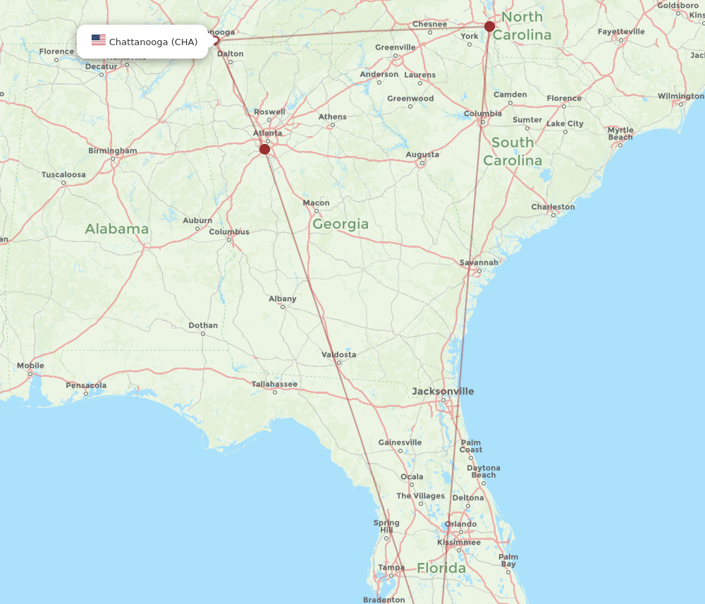 Flights from Fort Myers to Chattanooga RSW to CHA Flight Routes