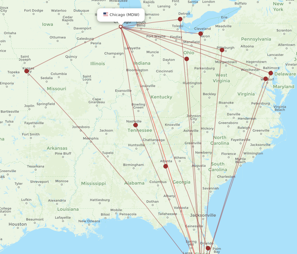 All Flight Routes From Fort Myers To Chicago Rsw To Mdw Flight Routes