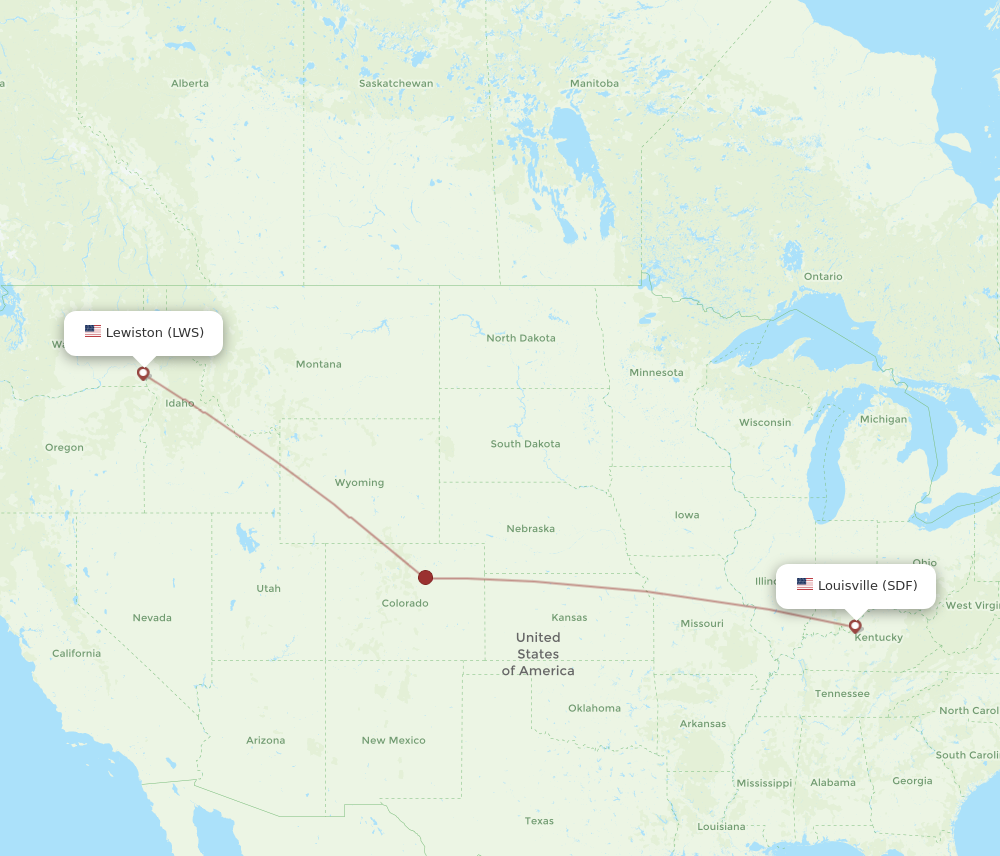 Flights from Louisville to Lewiston SDF to LWS Flight Routes