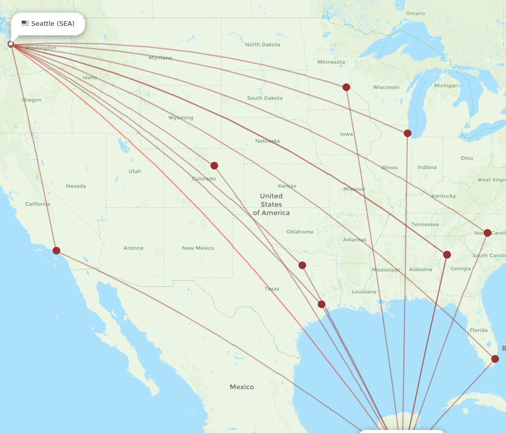 Flights from Seattle to Belize City SEA to BZE Flight Routes