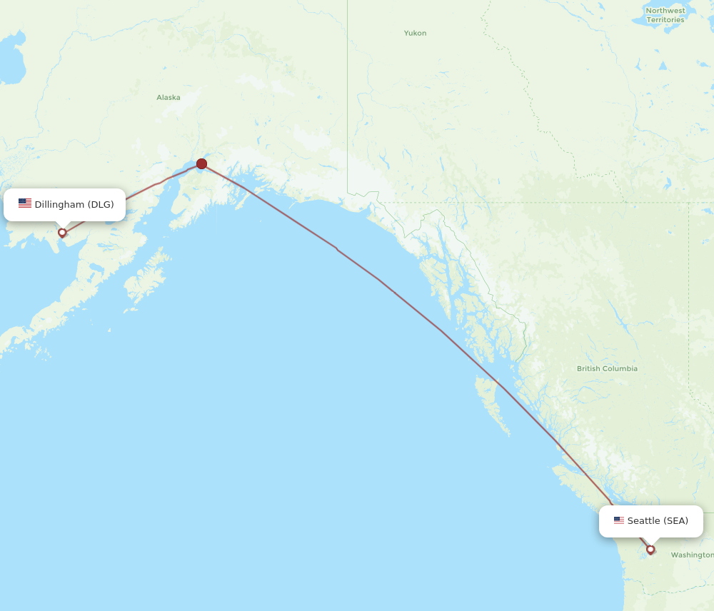 Flights from Seattle to Dillingham SEA to DLG Flight Routes