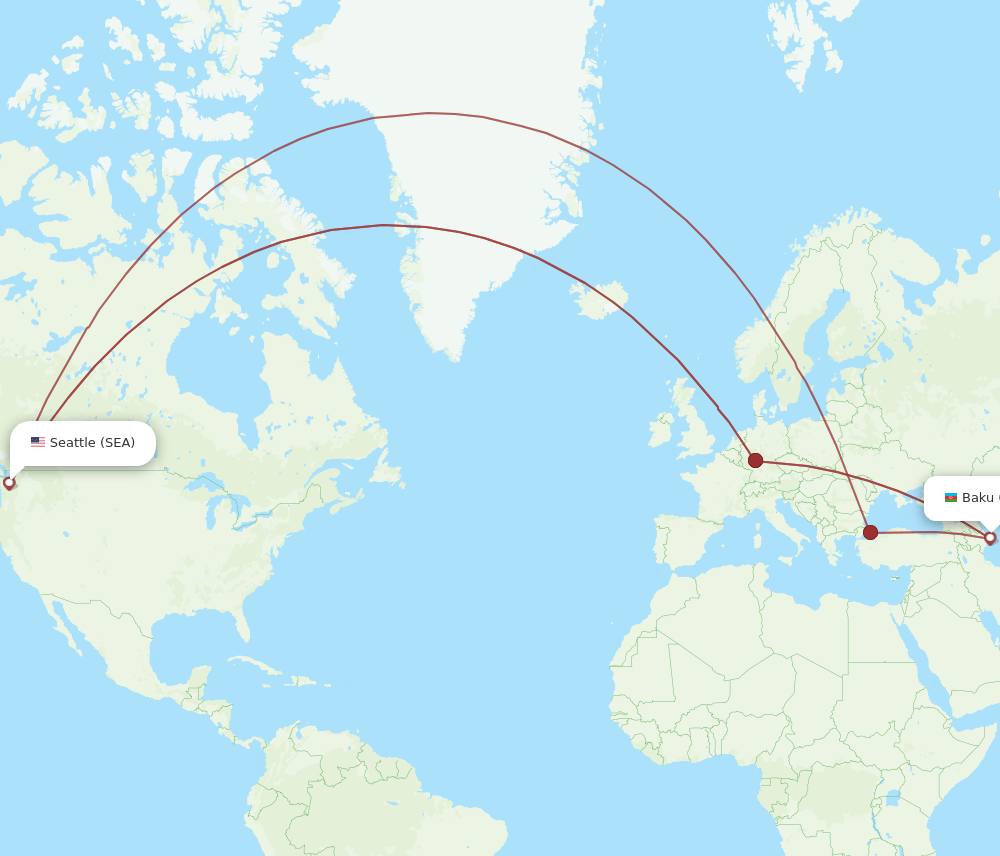 All Flight Routes From Seattle To Baku Sea To Gyd Flight Routes 4866