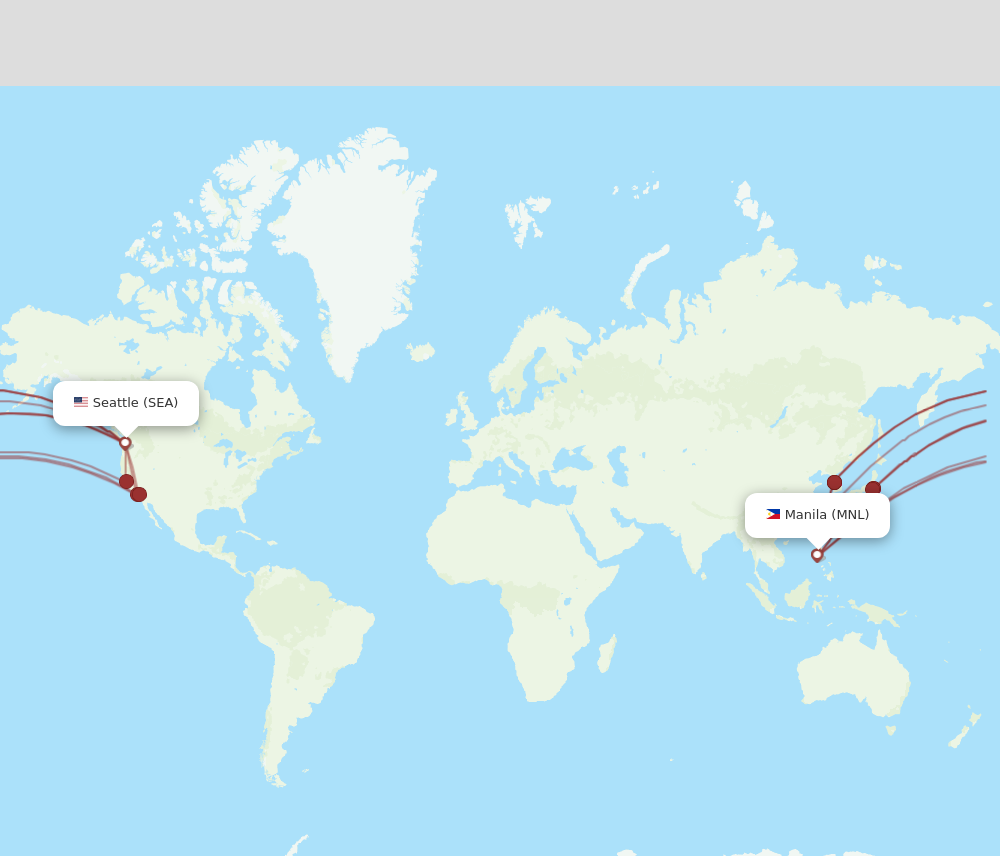 Flights from Seattle to Manila SEA to MNL Flight Routes