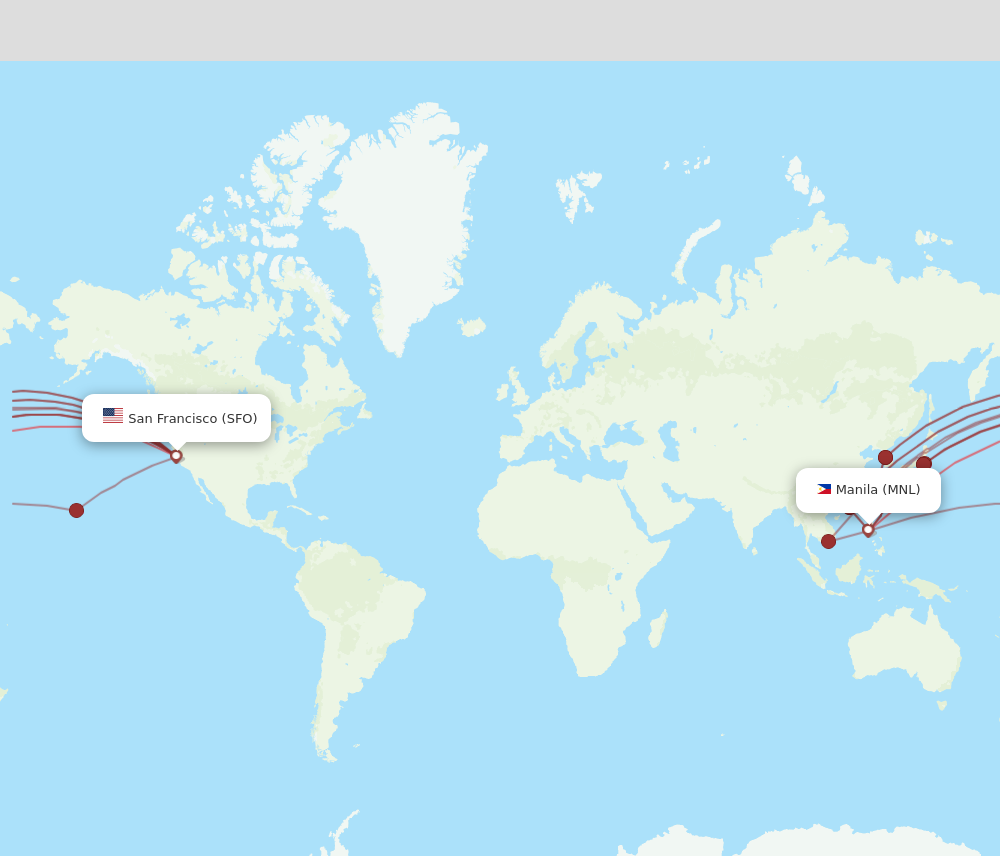 Flights from San Francisco to Manila SFO to MNL Flight Routes