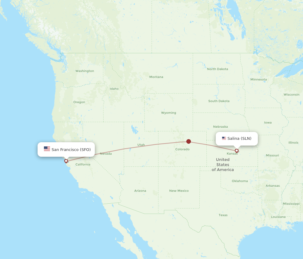 Flights from San Francisco to Salina SFO to SLN Flight Routes