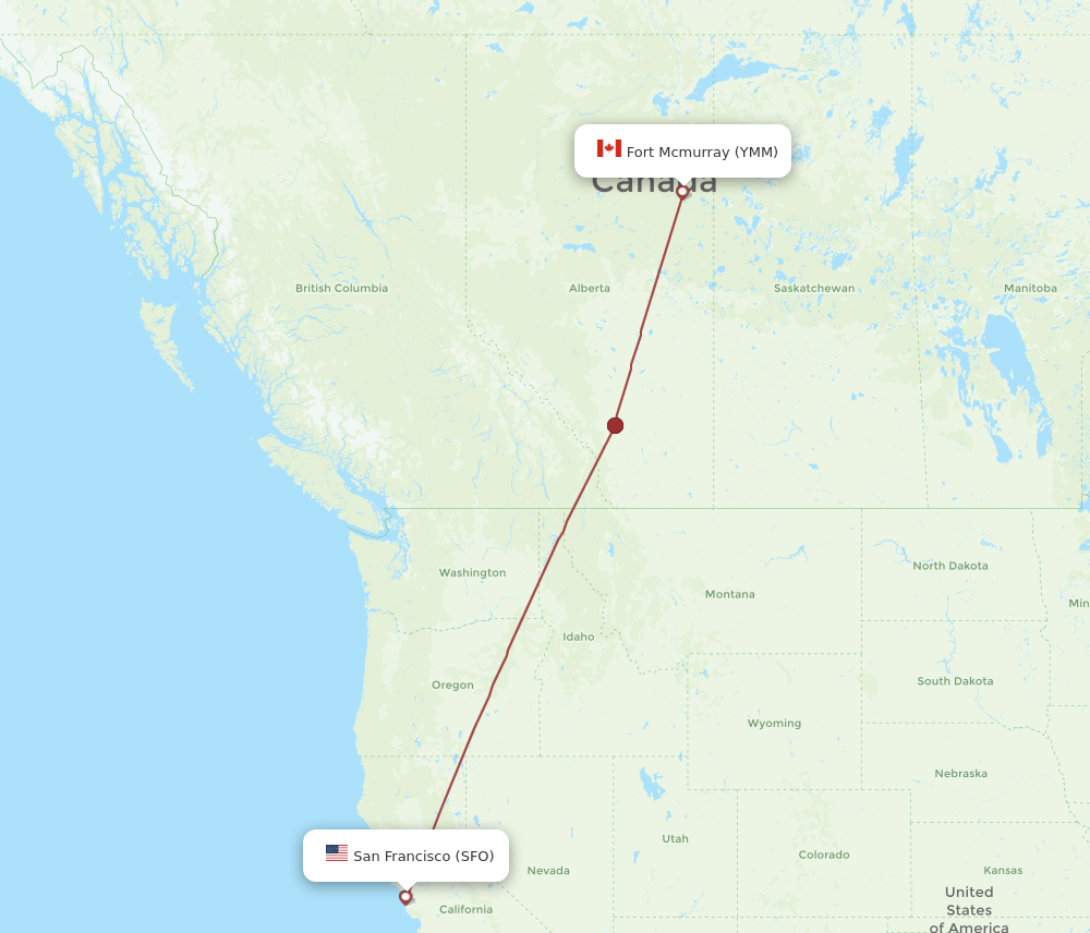 Flights from San Francisco to Fort McMurray SFO to YMM Flight