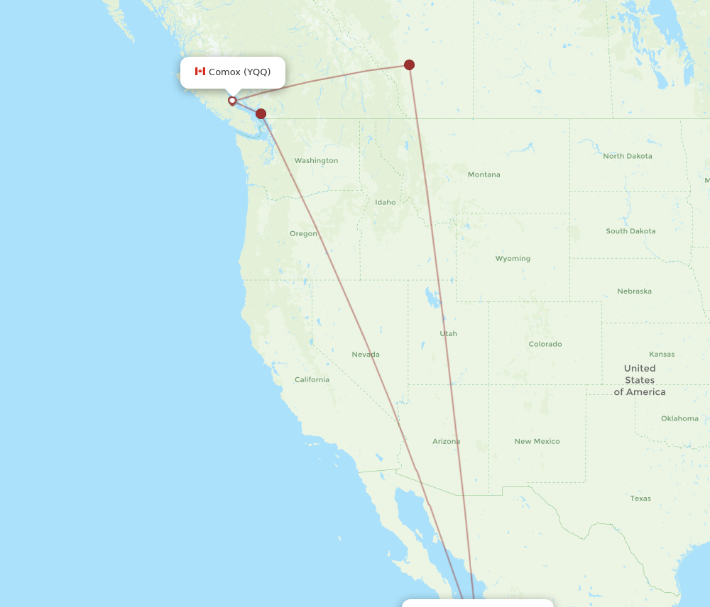 Flights from San Jose Cabo to Comox SJD to YQQ Flight Routes