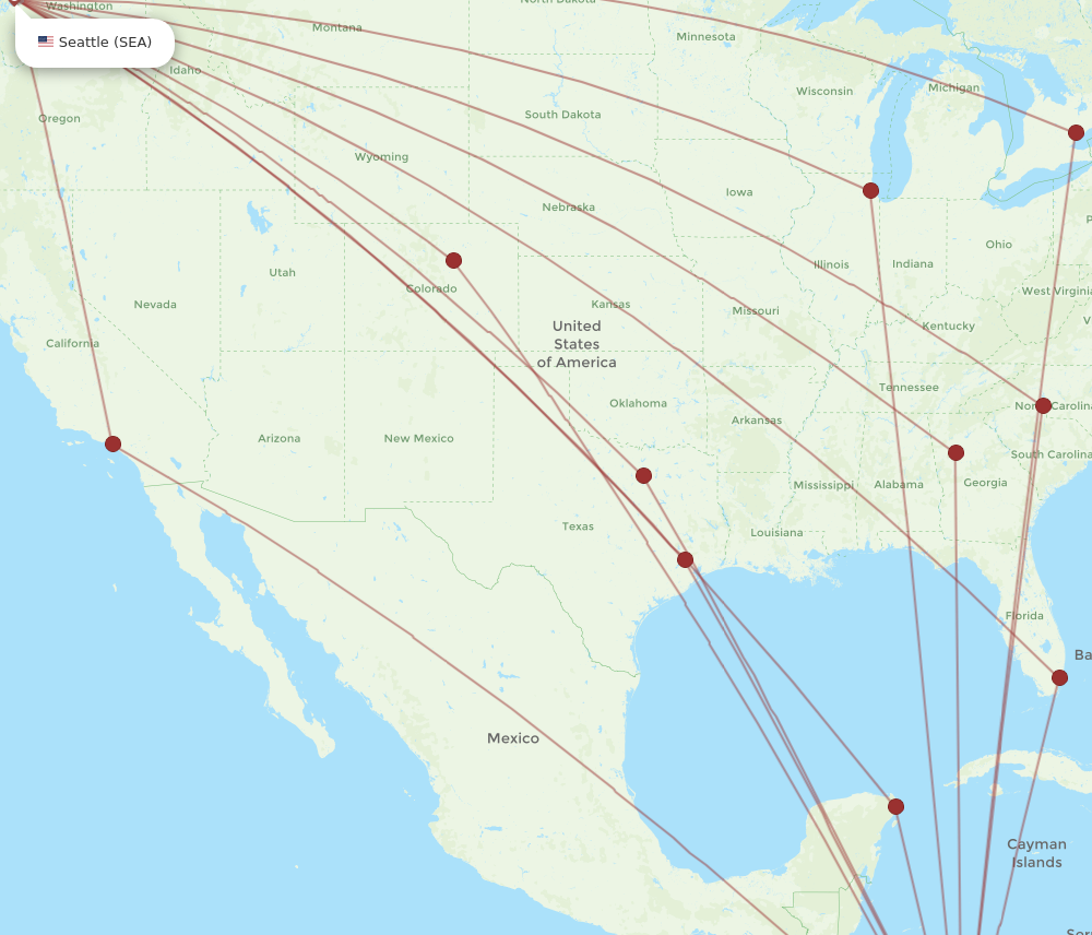 Flights from San Jose to Seattle SJO to SEA Flight Routes