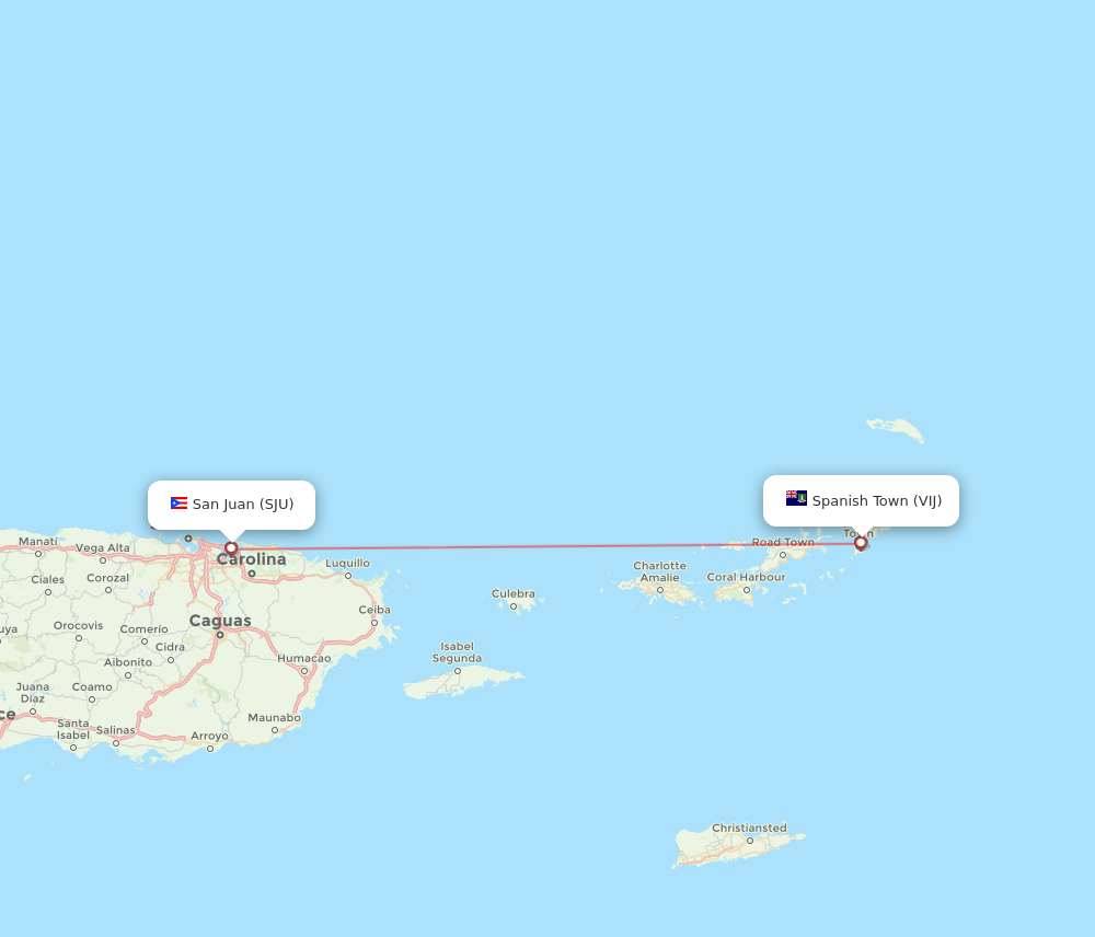 Flights From San Juan To Virgin Gorda, SJU To VIJ - Flight Routes