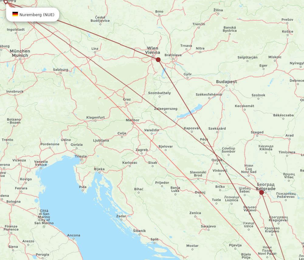 Flights from Skopje to Nuremberg SKP to NUE Flight Routes