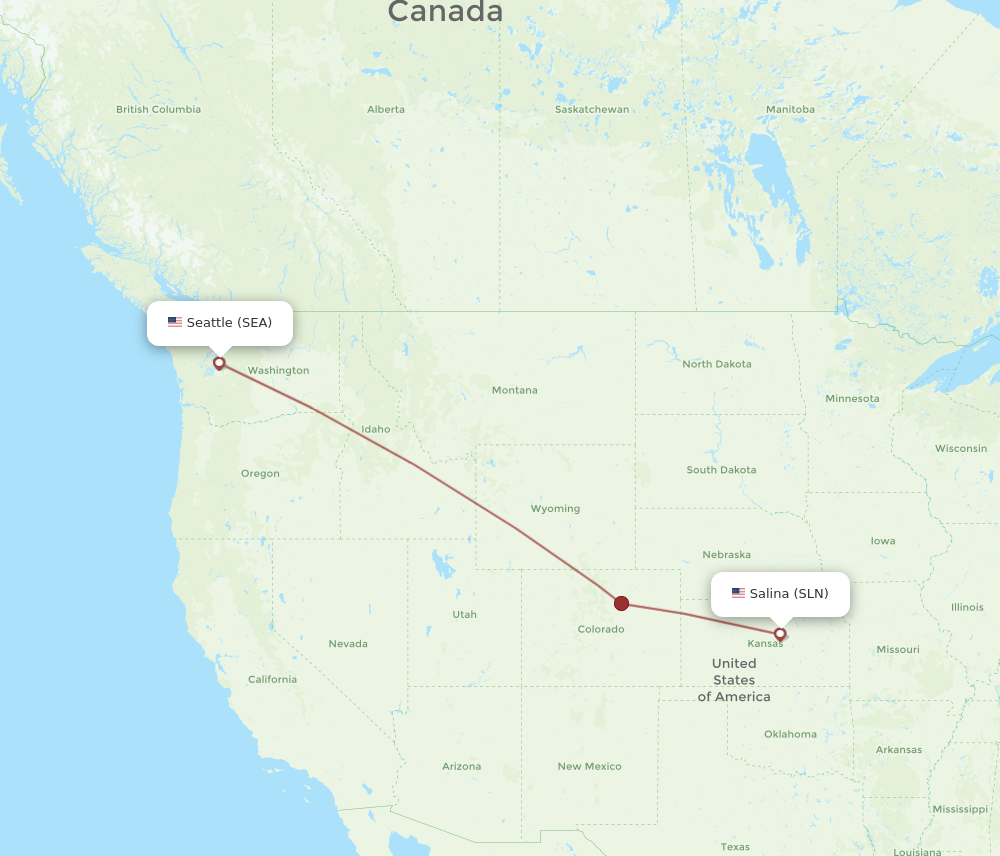 Flights from Salina to Seattle SLN to SEA Flight Routes