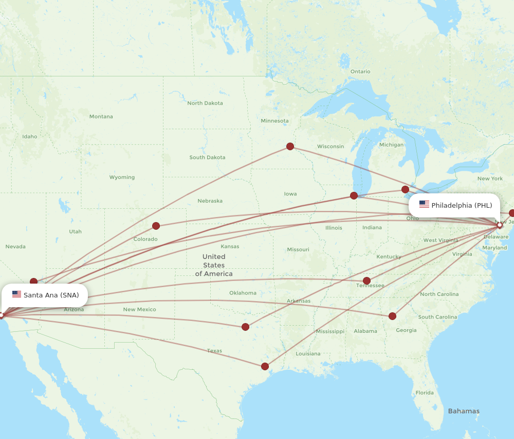 Flights From Santa Ana To Philadelphia SNA To PHL Flight 54 OFF