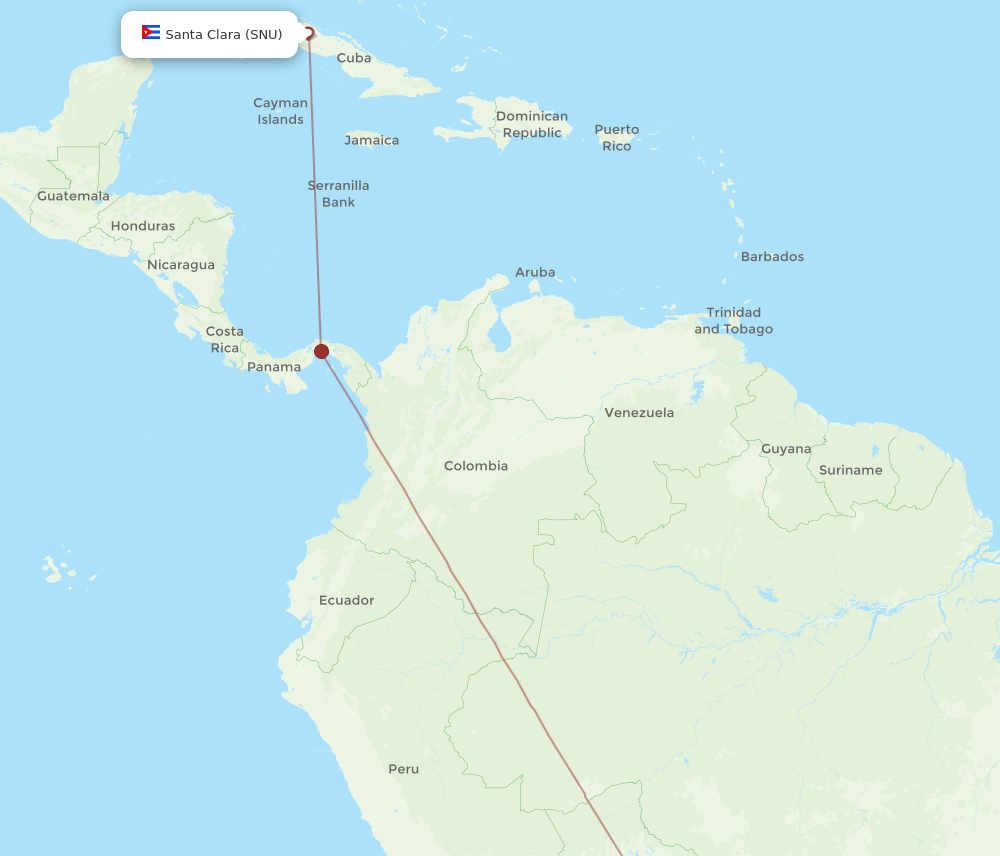 Flights from Santa Clara to Santa Cruz SNU to VVI Flight Routes