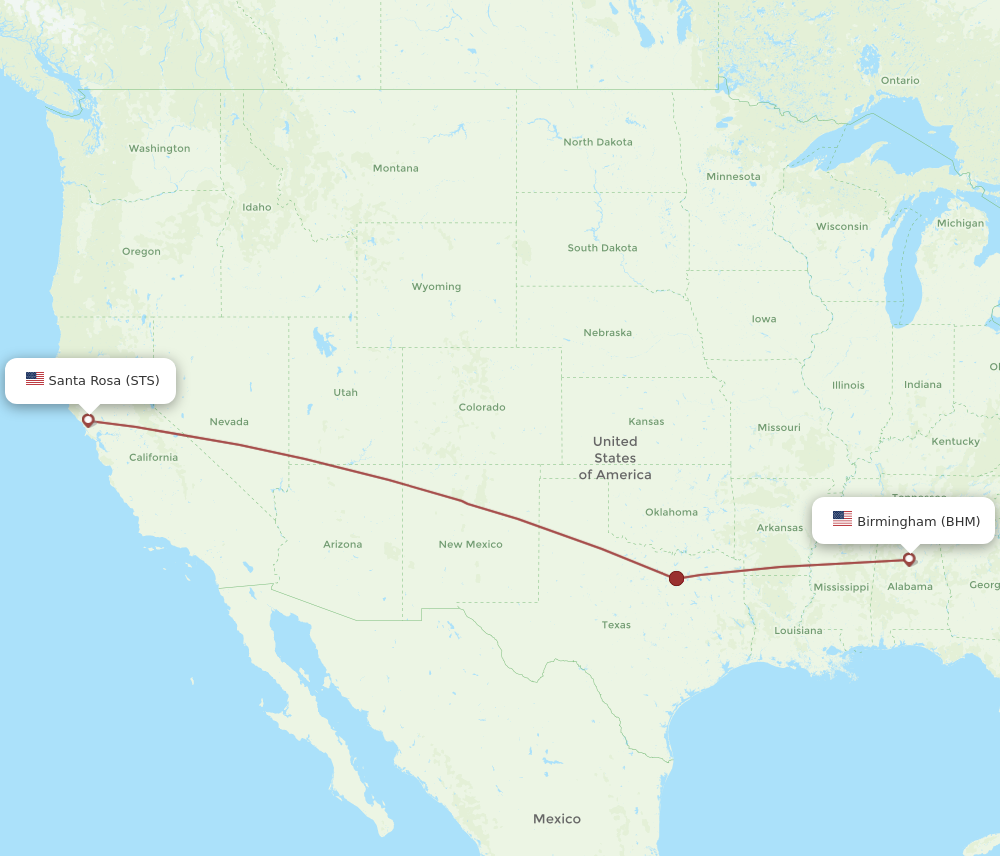 Flights from Santa Rosa to Birmingham STS to BHM Flight Routes