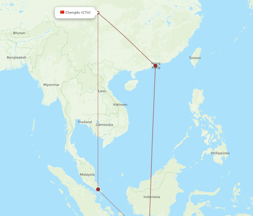 Flights from Surabaya to Chengdu, SUB to CTU - Flight Routes