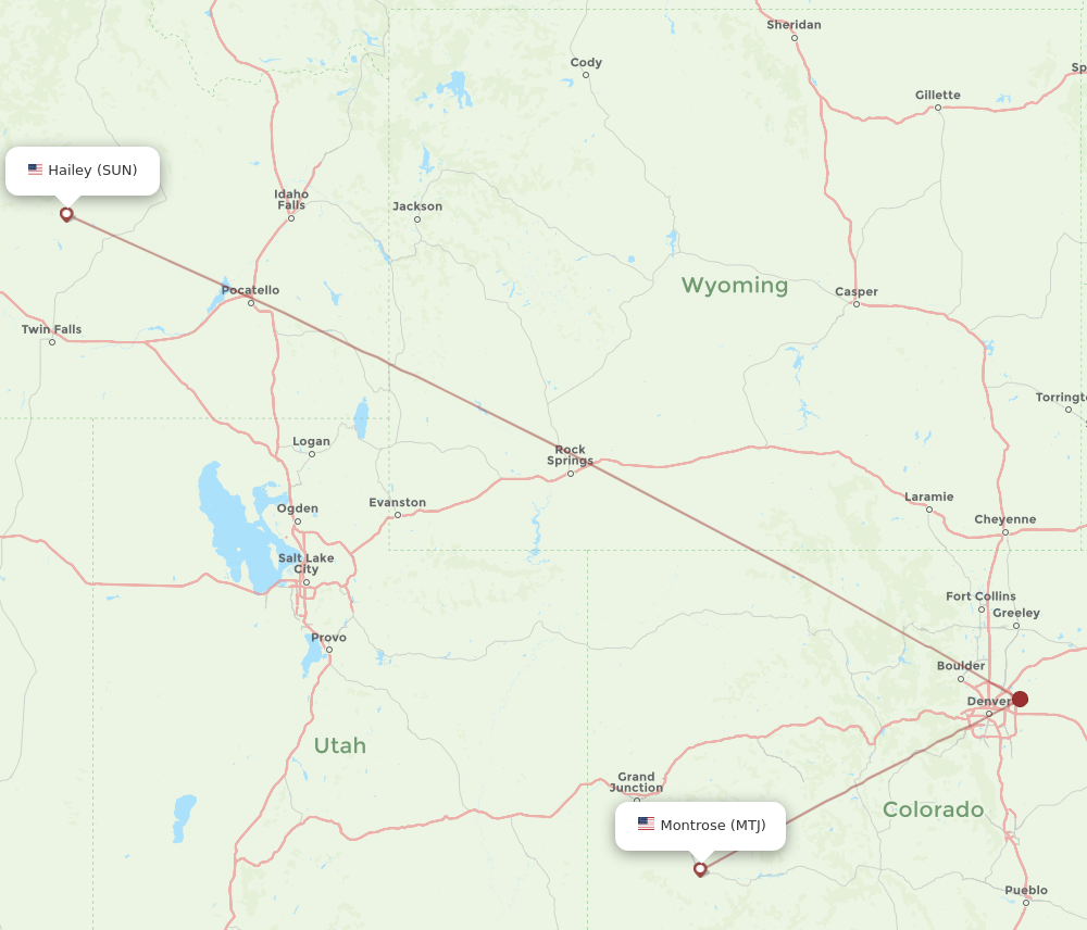 Flights from Sun Valley to Montrose SUN to MTJ Flight Routes