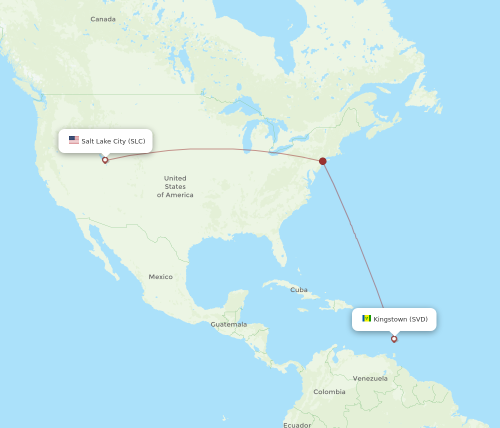 All Flight Routes From Saint Vincent To Salt Lake City Svd To Slc Flight Routes 7395