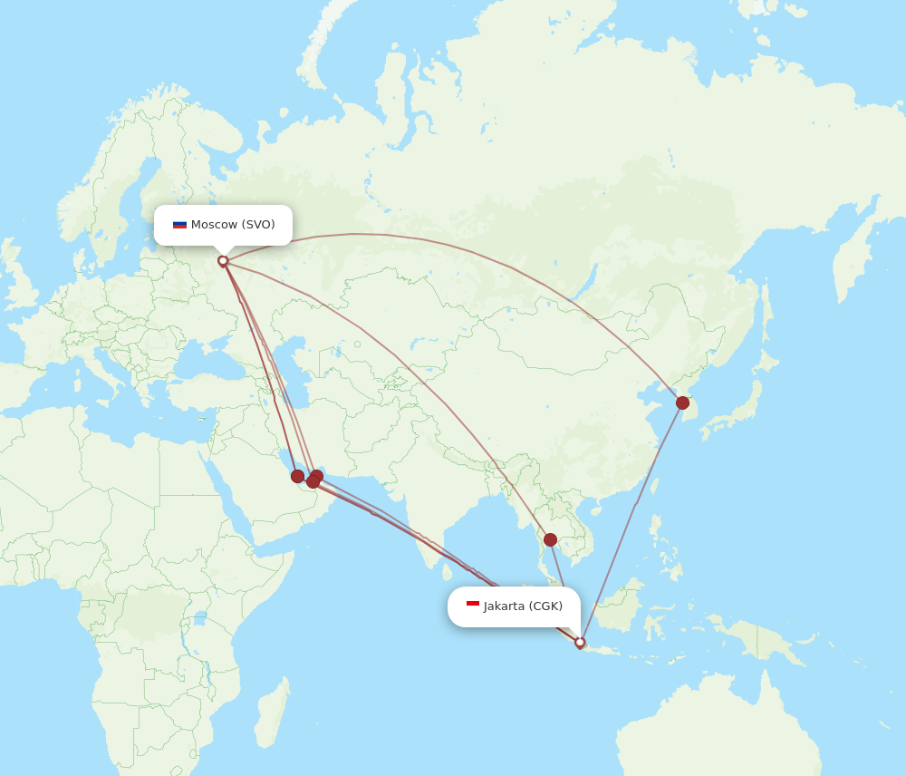 All Flight Routes From Moscow To Jakarta Svo To Cgk Flight Routes 0398